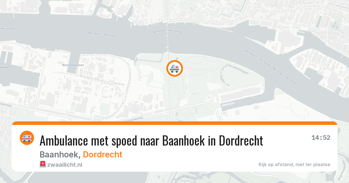 Ambulance met spoed naar Baanhoek in Dordrecht — 22 apr 2026