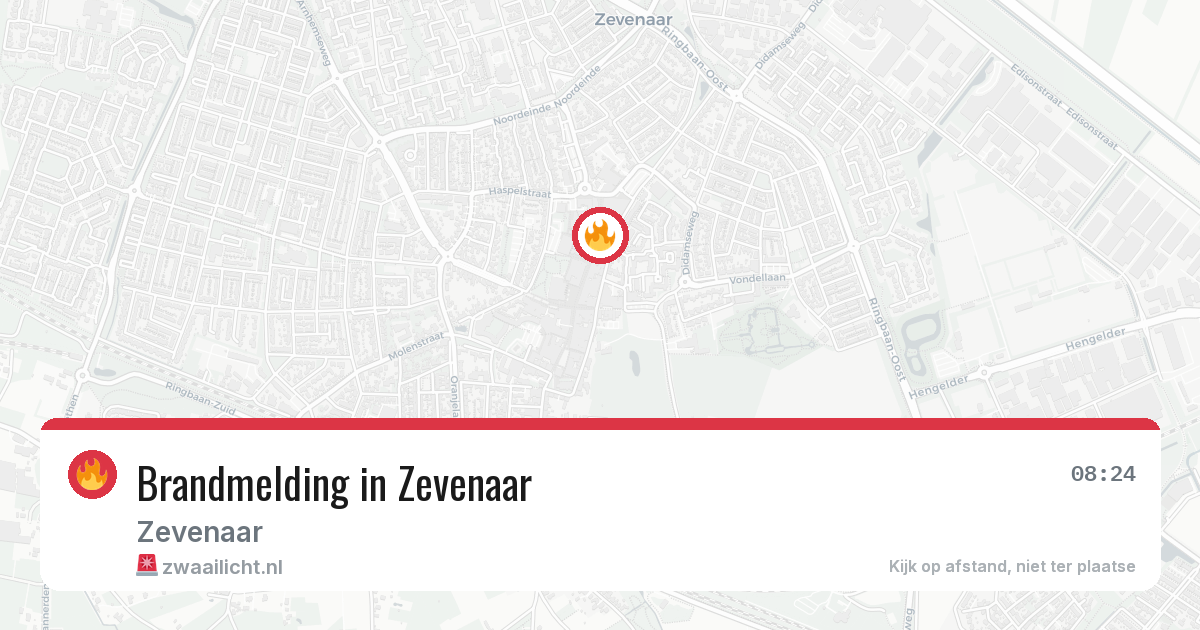 Brandmelding in Zevenaar — 27 jul 2026
