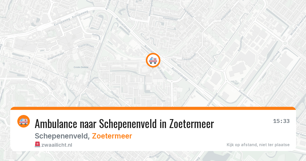 Ambulance naar Schepenenveld in Zoetermeer — 31 mei 2026