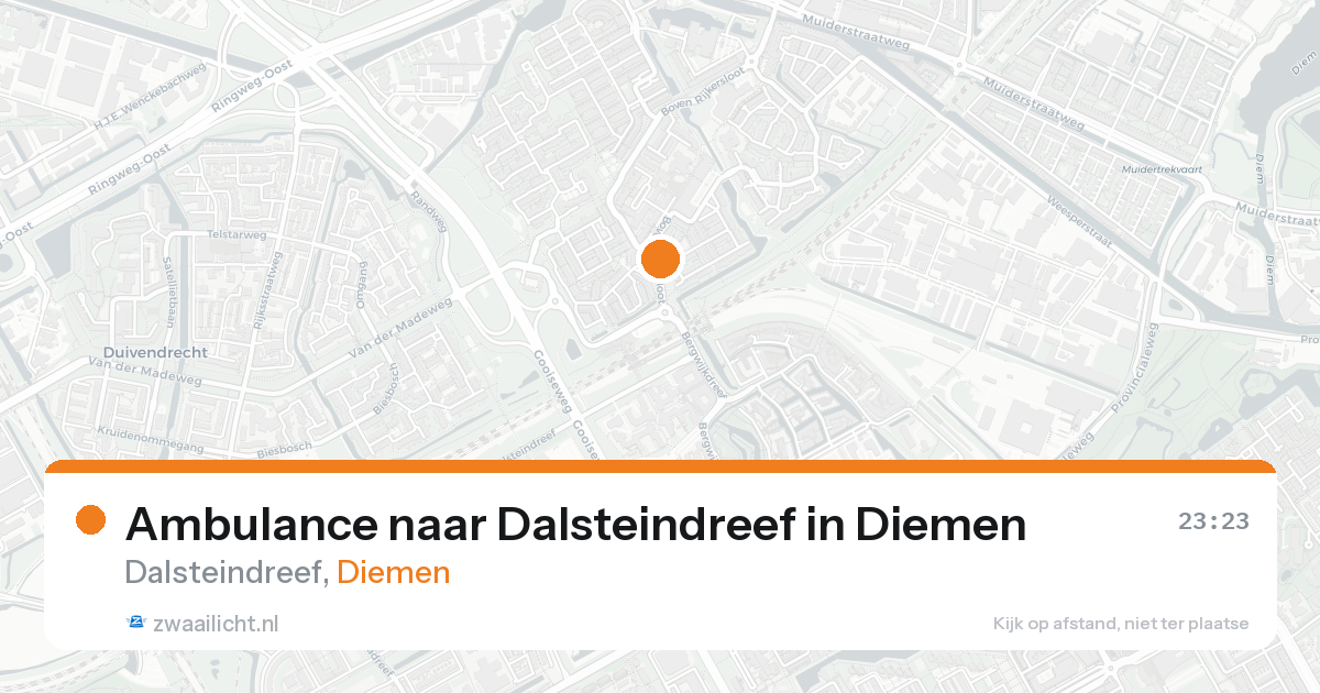 Ambulance naar Dalsteindreef in Diemen — 13 jun 2026