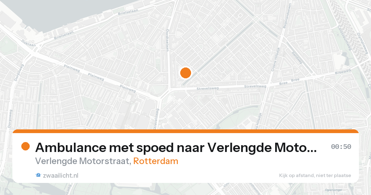 Ambulance met spoed naar Verlengde Motorstraat in Rotterdam — 22 aug 2026