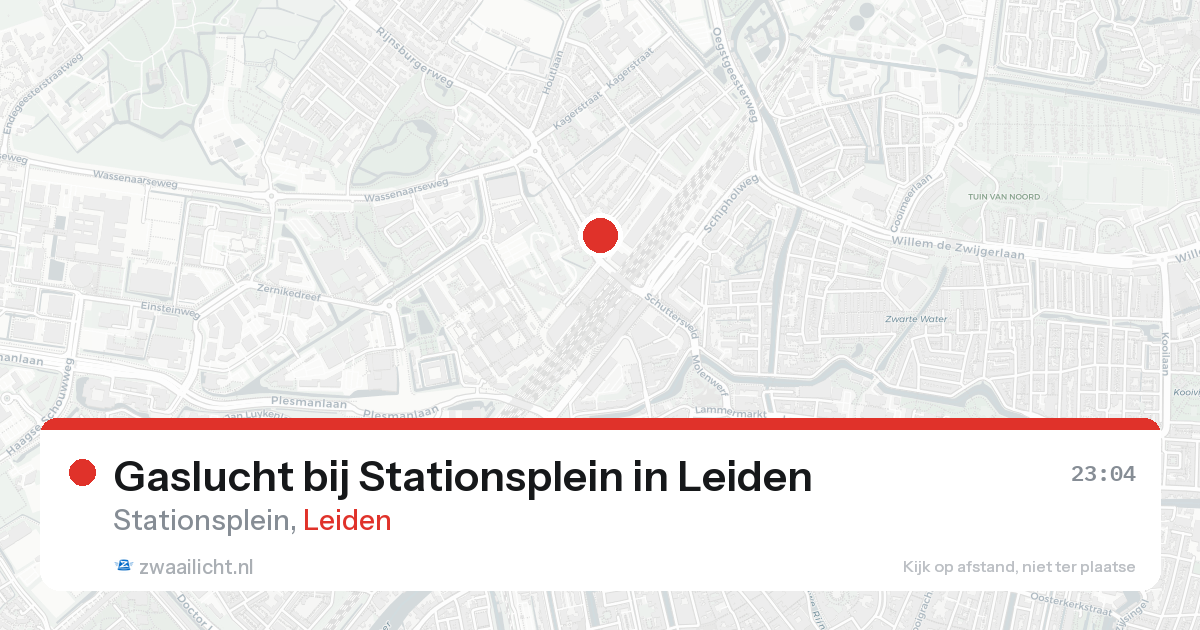 Gaslucht bij Stationsplein in Leiden — 22 apr 2026