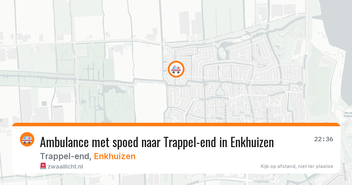 Ambulance met spoed naar Trappel-end in Enkhuizen — 17 mrt 2026