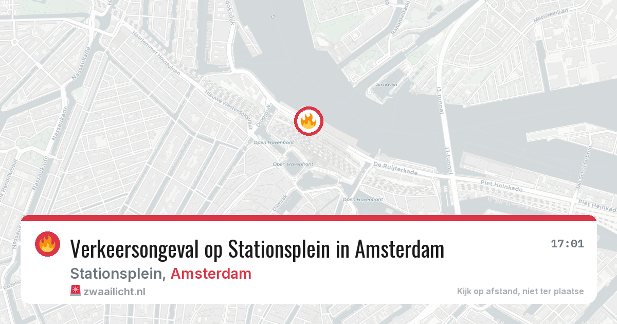 Verkeersongeval op Stationsplein in Amsterdam — 25 apr 2026