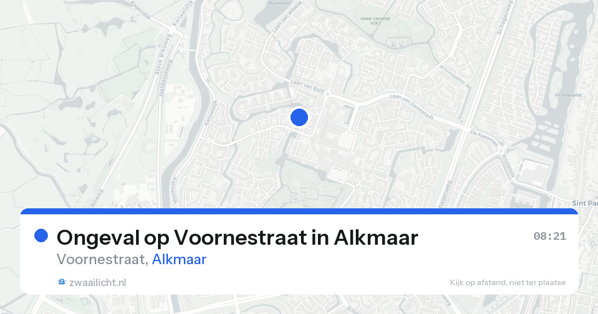 Ongeval op Voornestraat in Alkmaar — 24 aug 2026