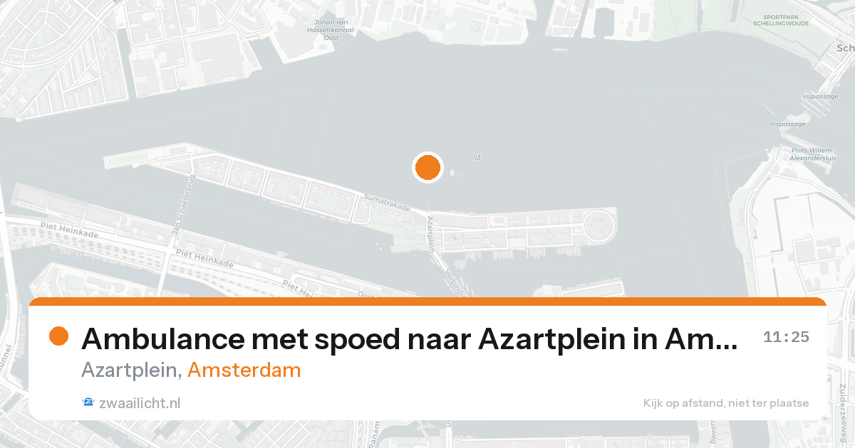 Ambulance met spoed naar Azartplein in Amsterdam — 19 aug 2026