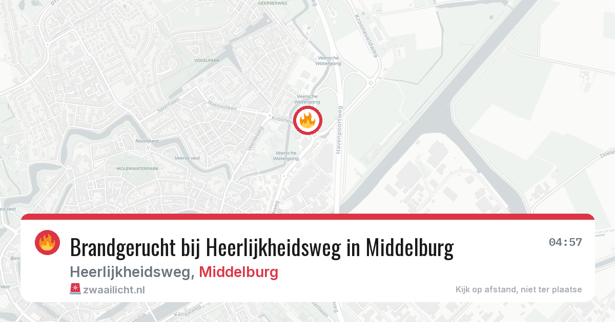 Brandgerucht bij Heerlijkheidsweg in Middelburg — 3 apr 2026