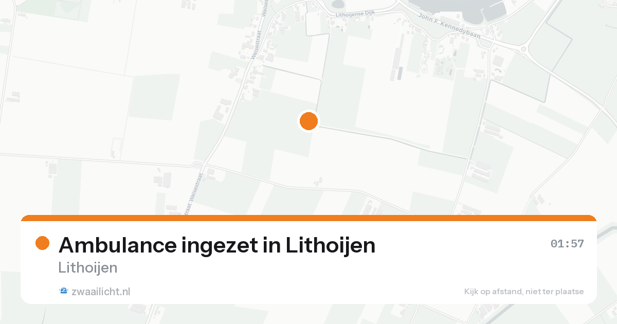 Ambulance ingezet in Lithoijen — 13 aug 2026