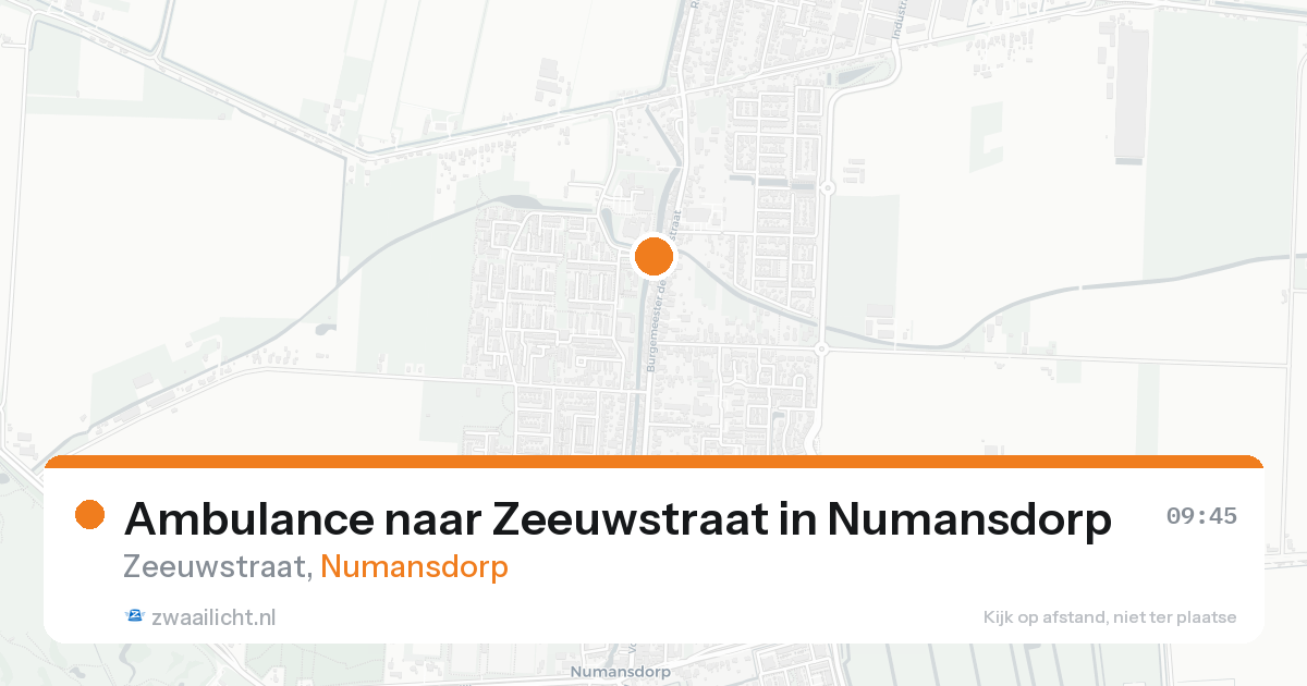 Ambulance naar Zeeuwstraat in Numansdorp — 25 aug 2026