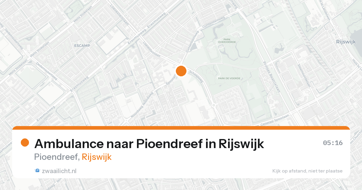 Ambulance naar Pioendreef in Rijswijk — 24 aug 2026