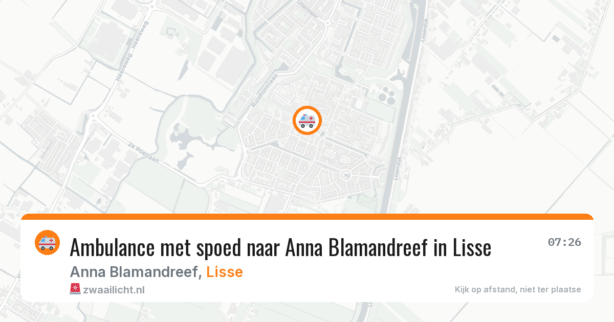 Ambulance met spoed naar Anna Blamandreef in Lisse — 17 jan 2026