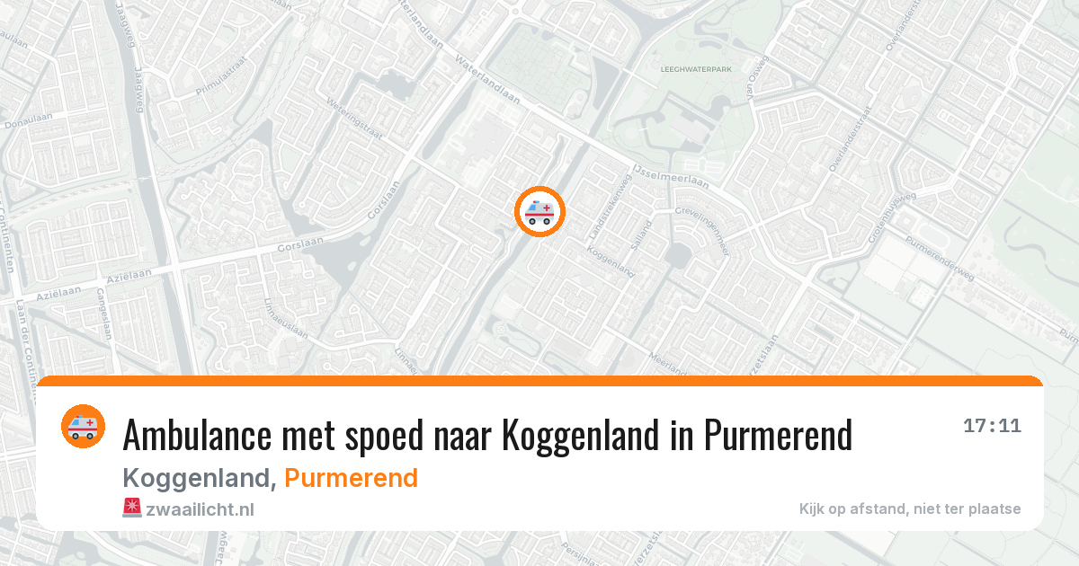 Ambulance met spoed naar Koggenland in Purmerend — 1 aug 2026