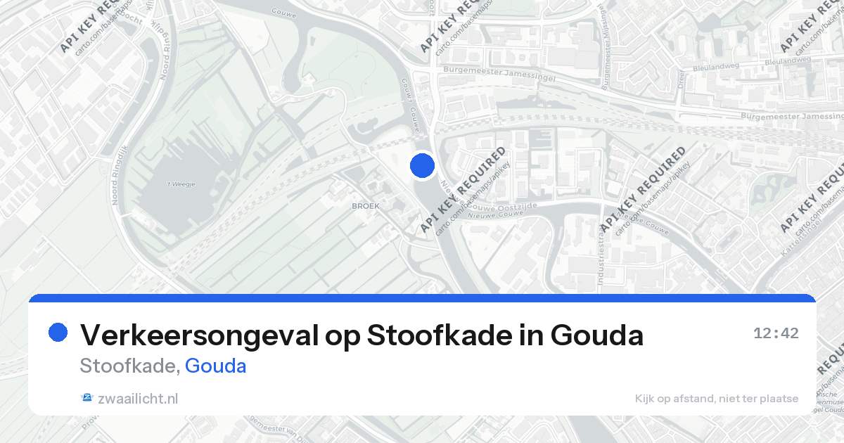 Verkeersongeval op Stoofkade in Gouda — 28 mrt 2026