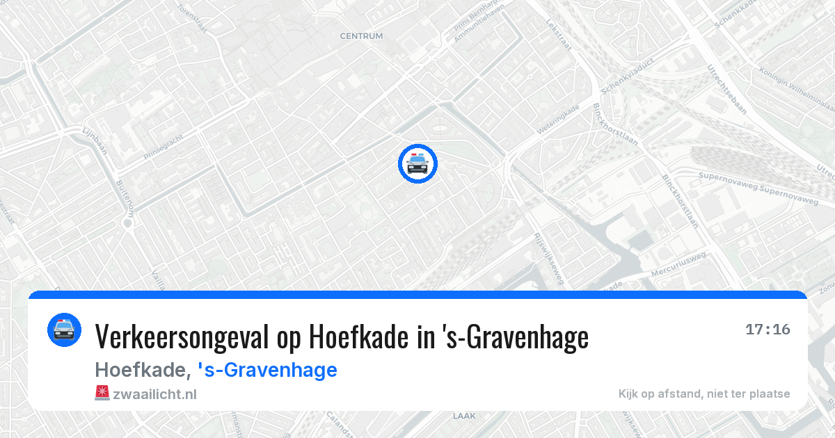 Verkeersongeval op Hoefkade in 's-Gravenhage — 4 jul 2026