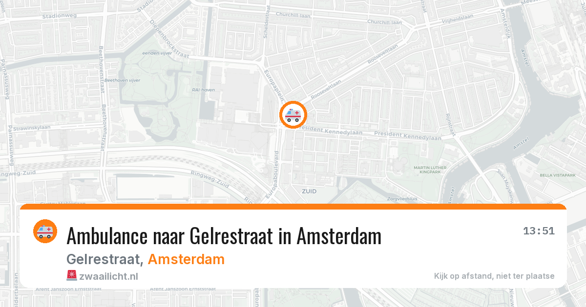 Ambulance naar Gelrestraat in Amsterdam — 16 mrt 2026
