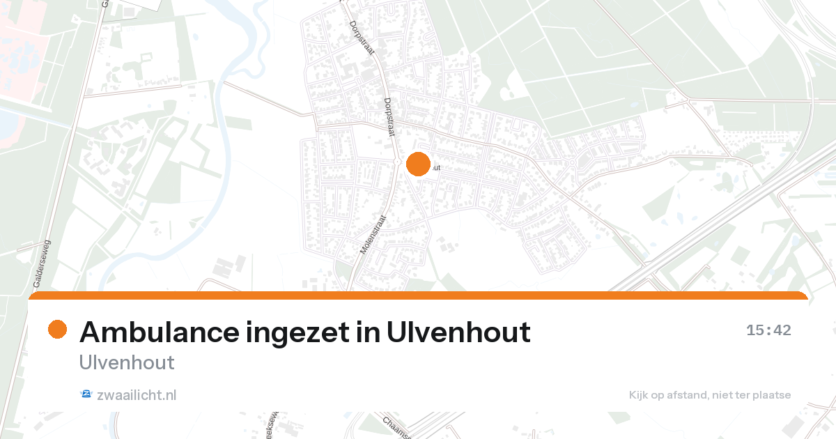 Ambulance ingezet in Ulvenhout — 26 aug 2026