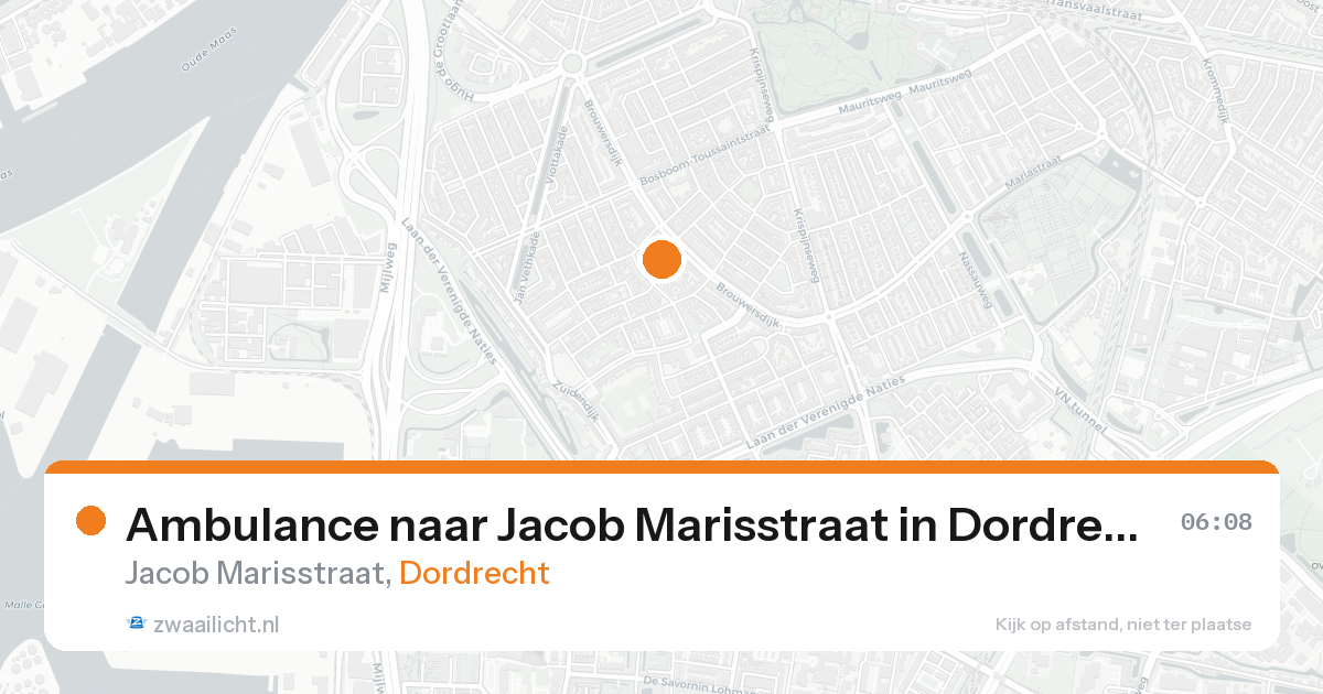 Ambulance naar Jacob Marisstraat in Dordrecht — 16 aug 2026