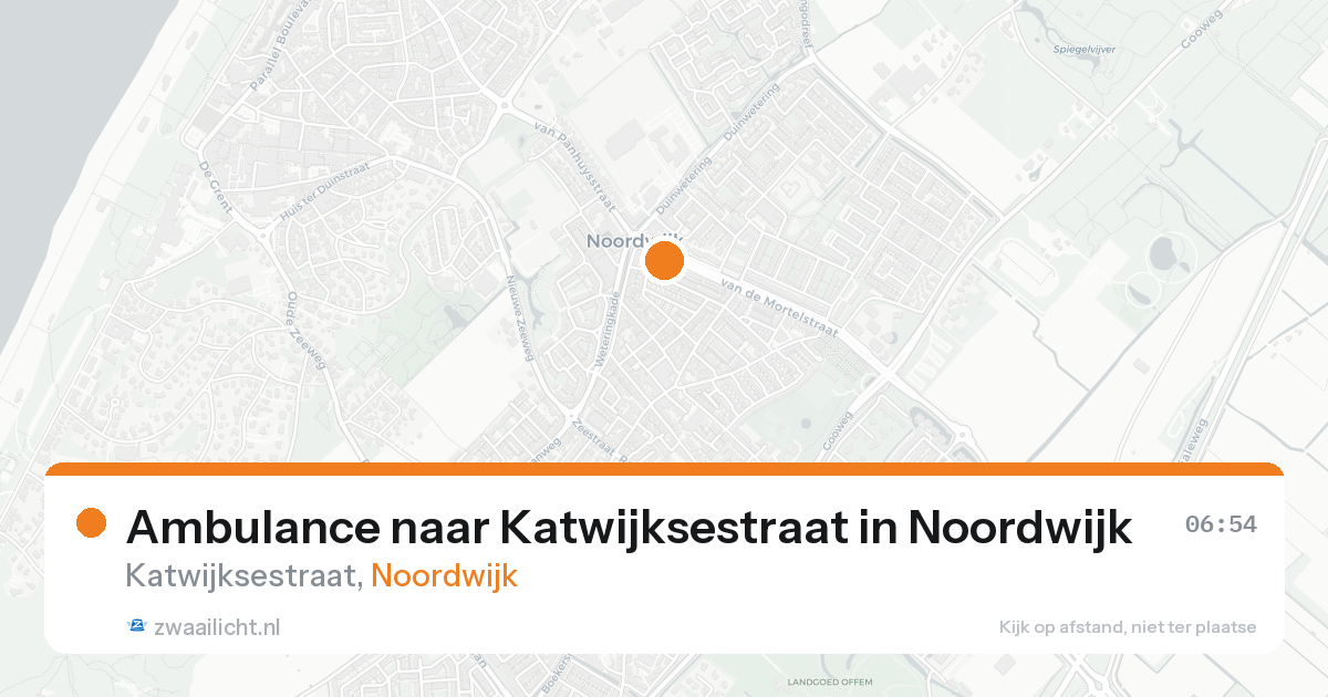 Ambulance naar Katwijksestraat in Noordwijk — 19 aug 2026