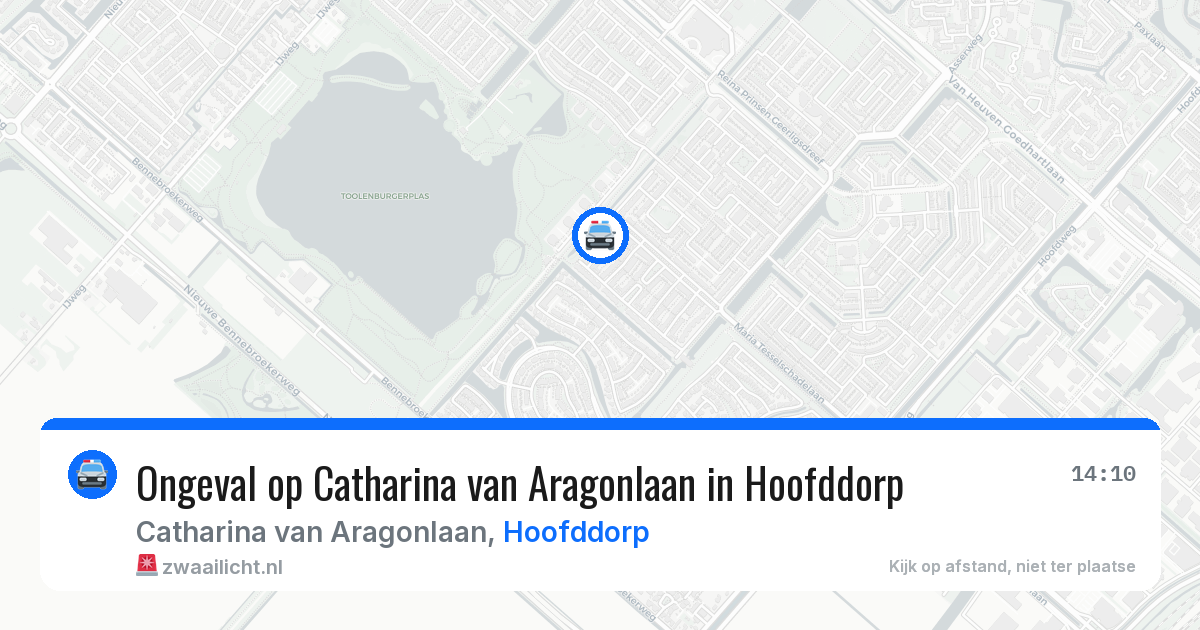 Ongeval op Catharina van Aragonlaan in Hoofddorp — 21 jun 2026