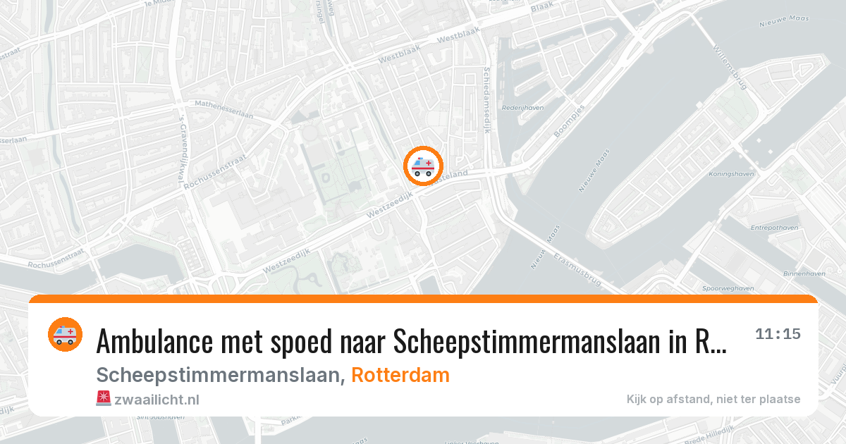 Ambulance met spoed naar Scheepstimmermanslaan in Rotterdam — 15 jun 2026
