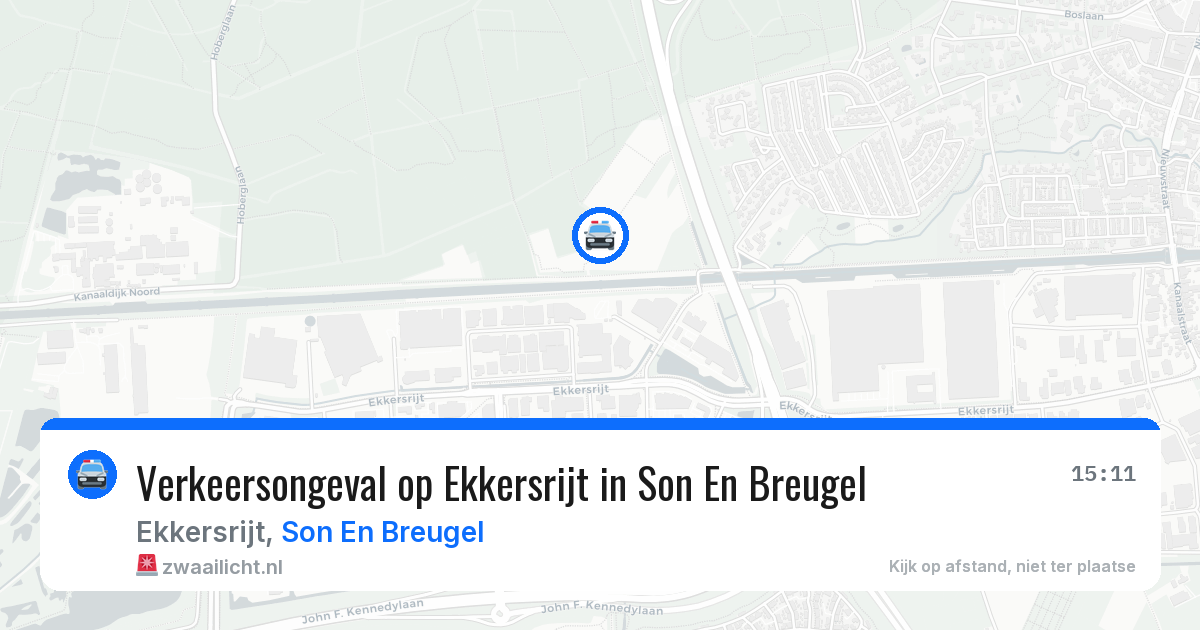 Verkeersongeval op Ekkersrijt in Son En Breugel — 3 aug 2026