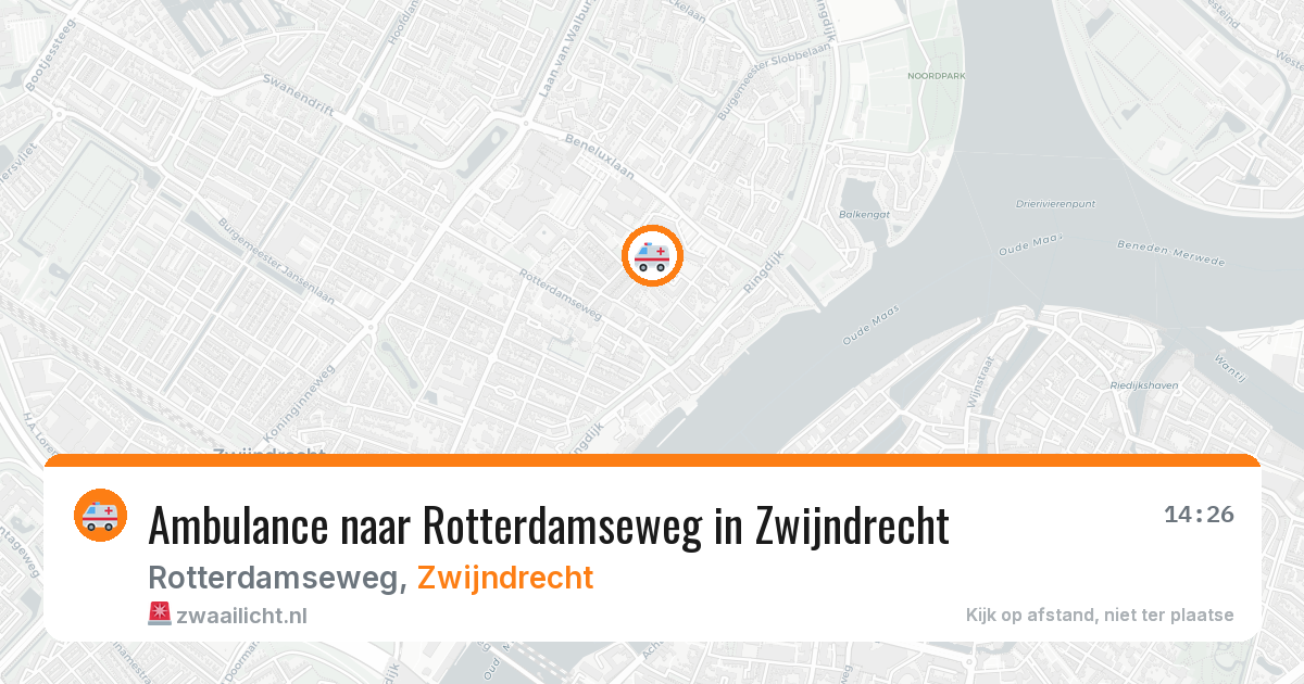 Ambulance naar Rotterdamseweg in Zwijndrecht — 11 apr 2026