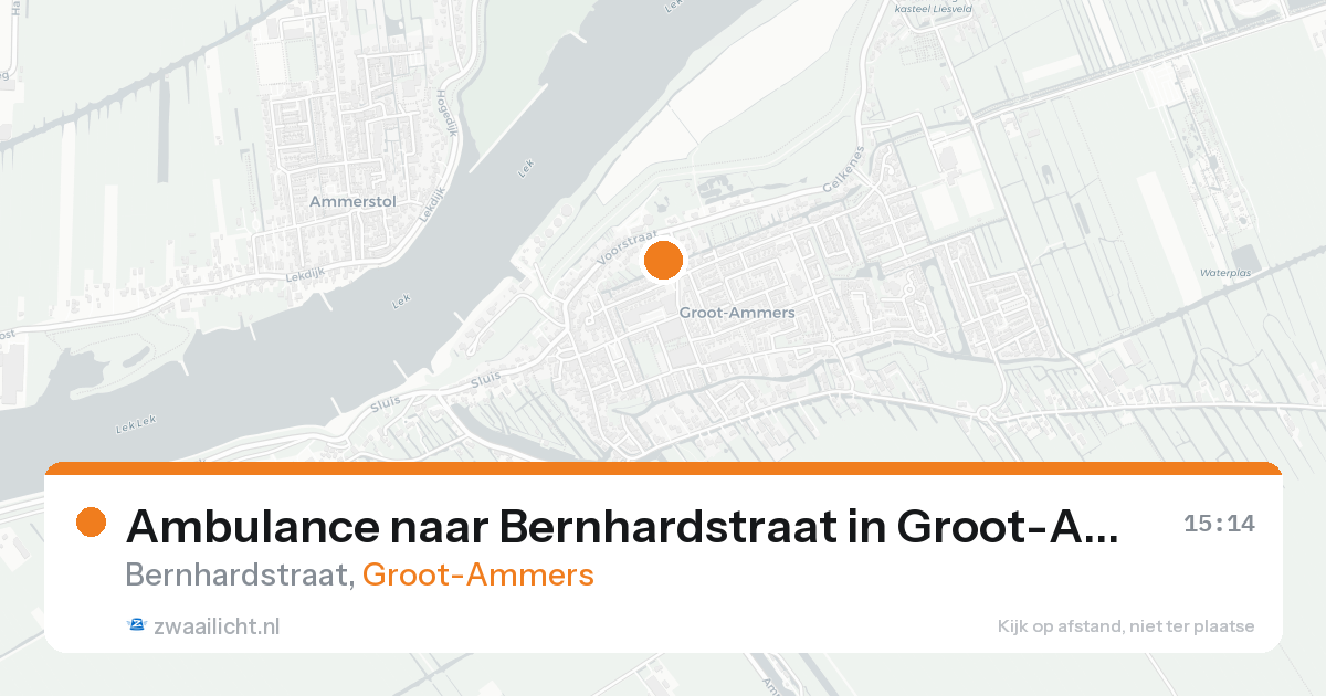 Ambulance naar Bernhardstraat in Groot-Ammers — 19 aug 2026