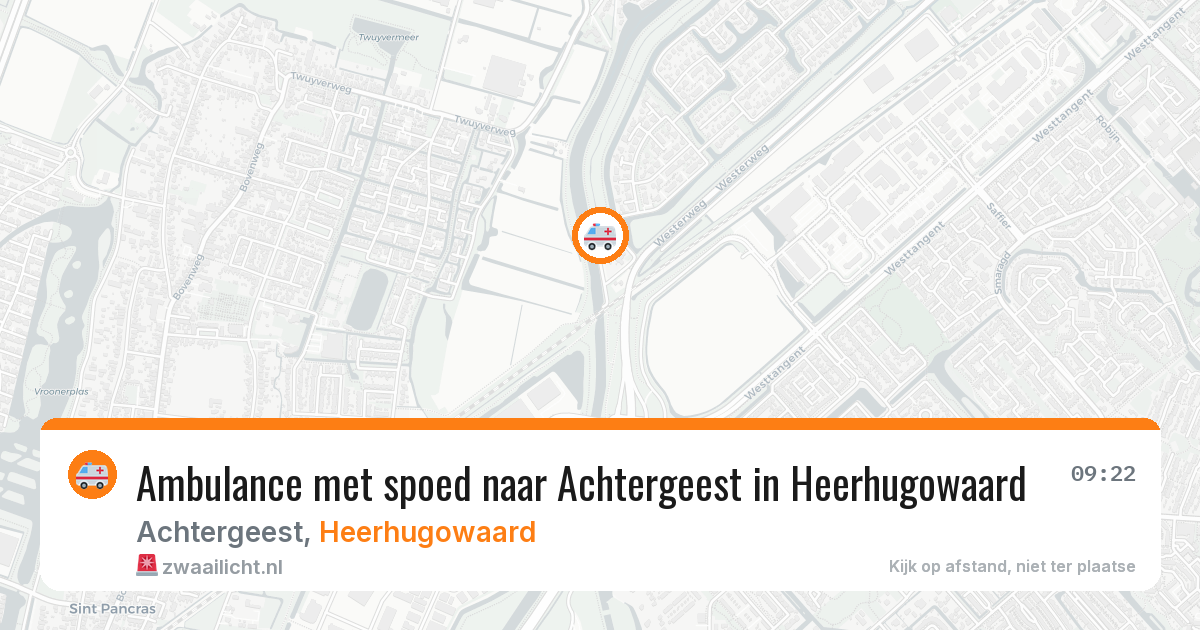 Ambulance met spoed naar Achtergeest in Heerhugowaard — 26 apr 2026