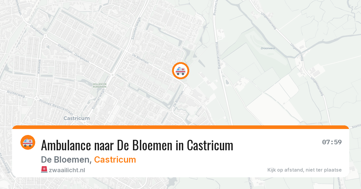 Ambulance naar De Bloemen in Castricum — 7 jun 2026