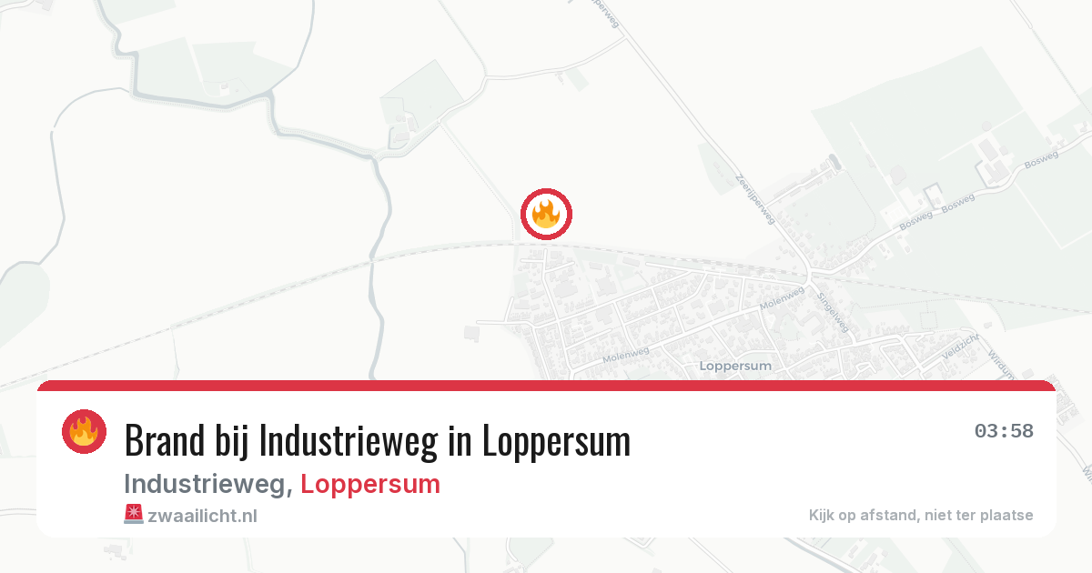 Brand bij Industrieweg in Loppersum — 1 jun 2026