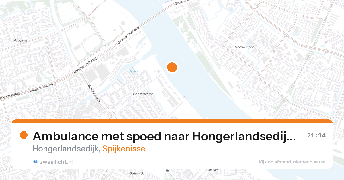 Ambulance met spoed naar Hongerlandsedijk in Spijkenisse — 26 aug 2026