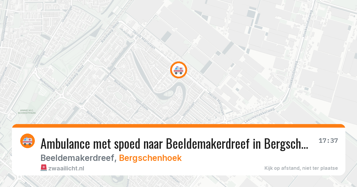 Ambulance met spoed naar Beeldemakerdreef in Bergschenhoek — 6 jun 2026