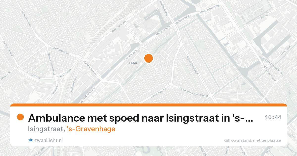 Ambulance met spoed naar Isingstraat in 's-Gravenhage — 25 aug 2026