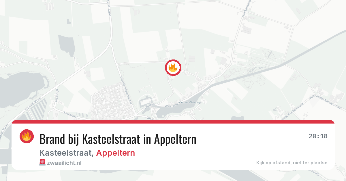 Brand bij Kasteelstraat in Appeltern — 28 jun 2026