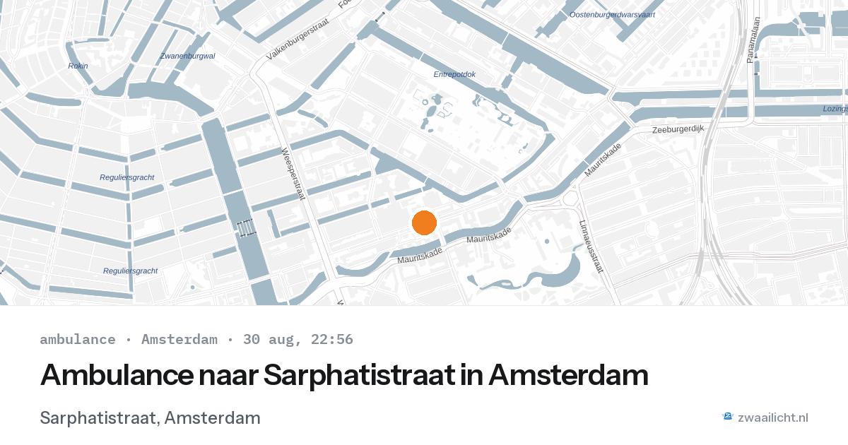 Ambulance naar Sarphatistraat in Amsterdam — 30 aug 2026