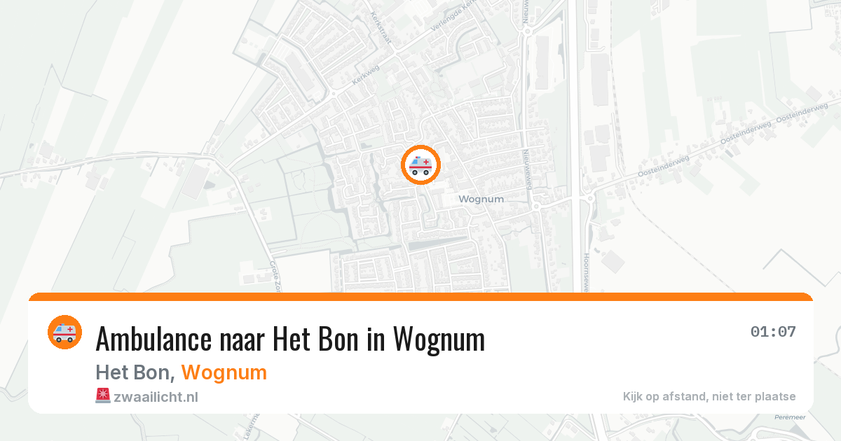 Ambulance naar Het Bon in Wognum — 29 jun 2026