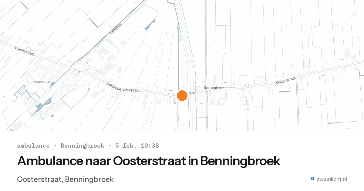 Ambulance naar Oosterstraat in Benningbroek — 5 feb 2026