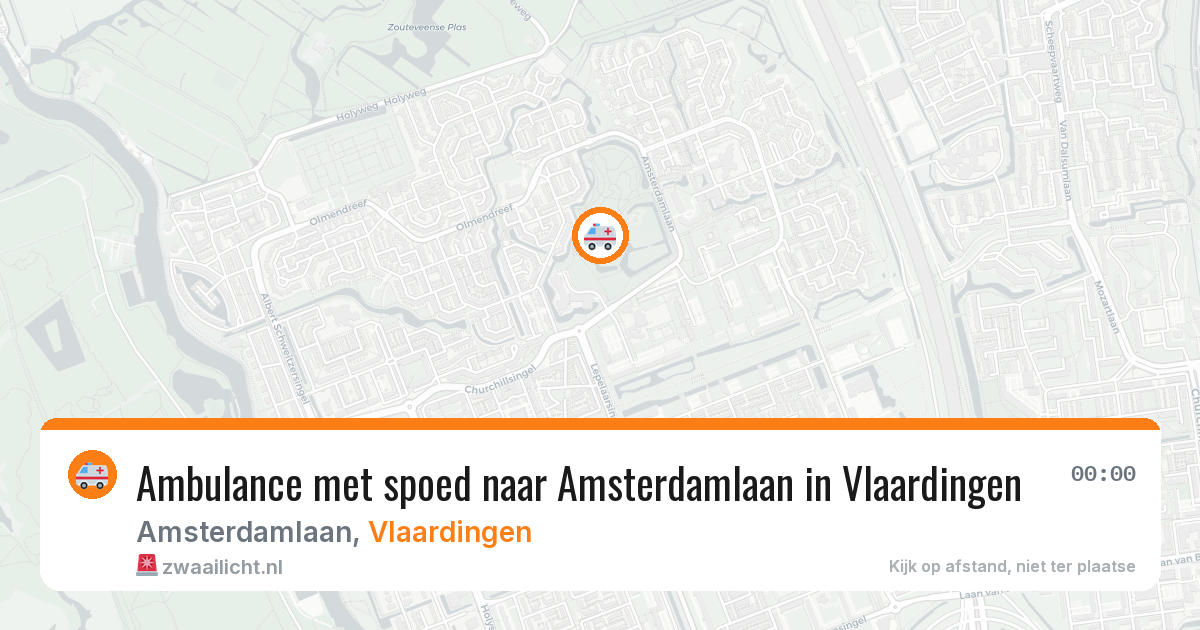 Ambulance met spoed naar Amsterdamlaan in Vlaardingen — 9 aug 2026