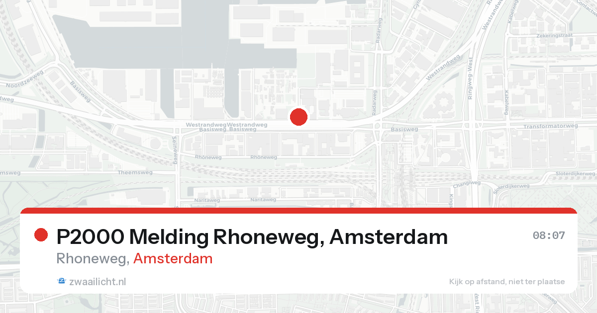 P2000 Melding Rhoneweg, Amsterdam — 31 jan 2026