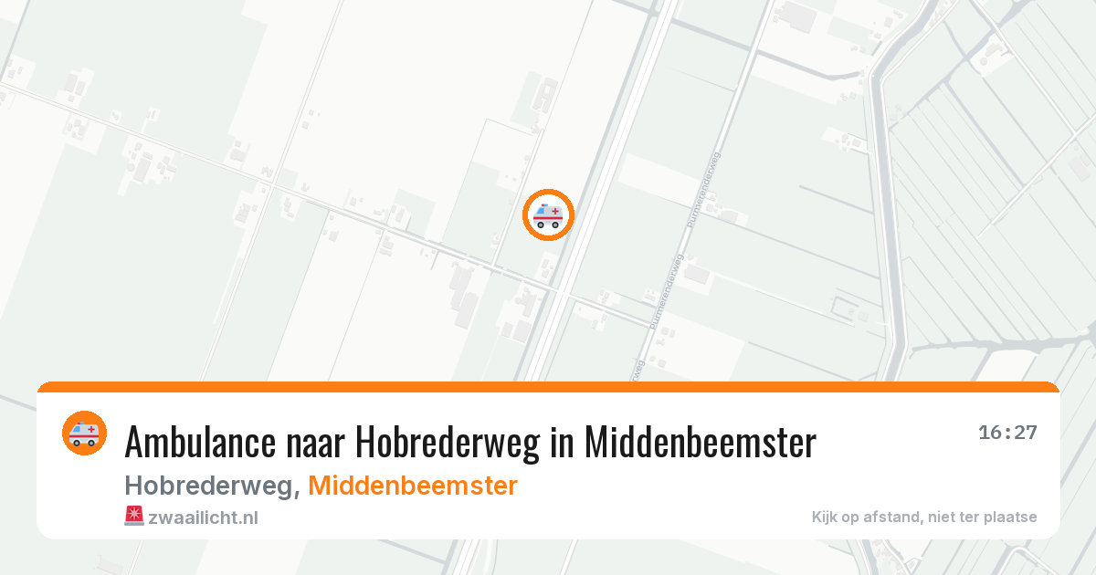 Ambulance naar Hobrederweg in Middenbeemster — 30 mei 2026