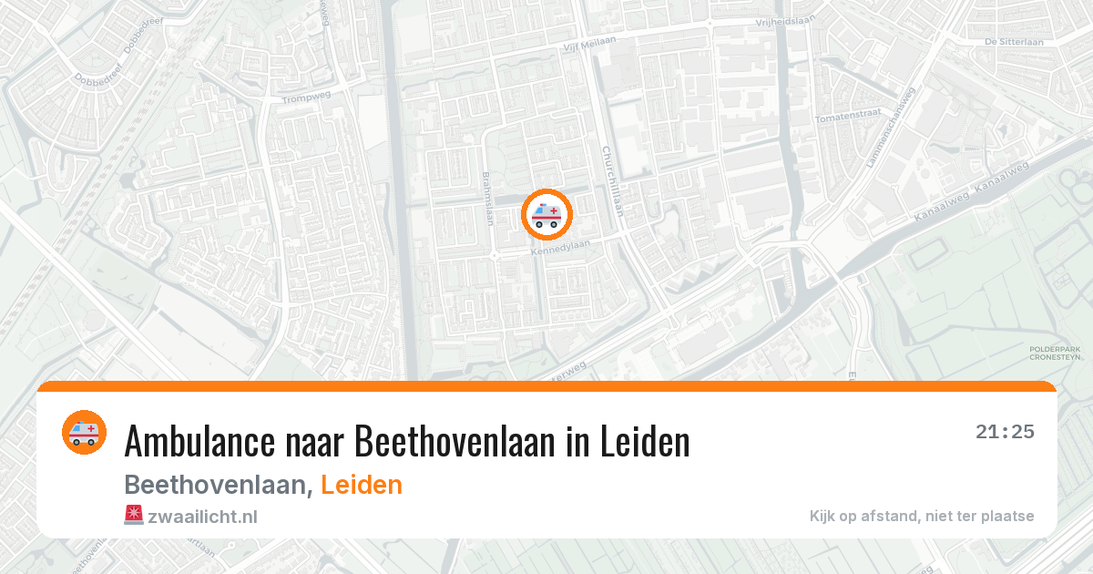 Ambulance naar Beethovenlaan in Leiden — 22 jun 2026