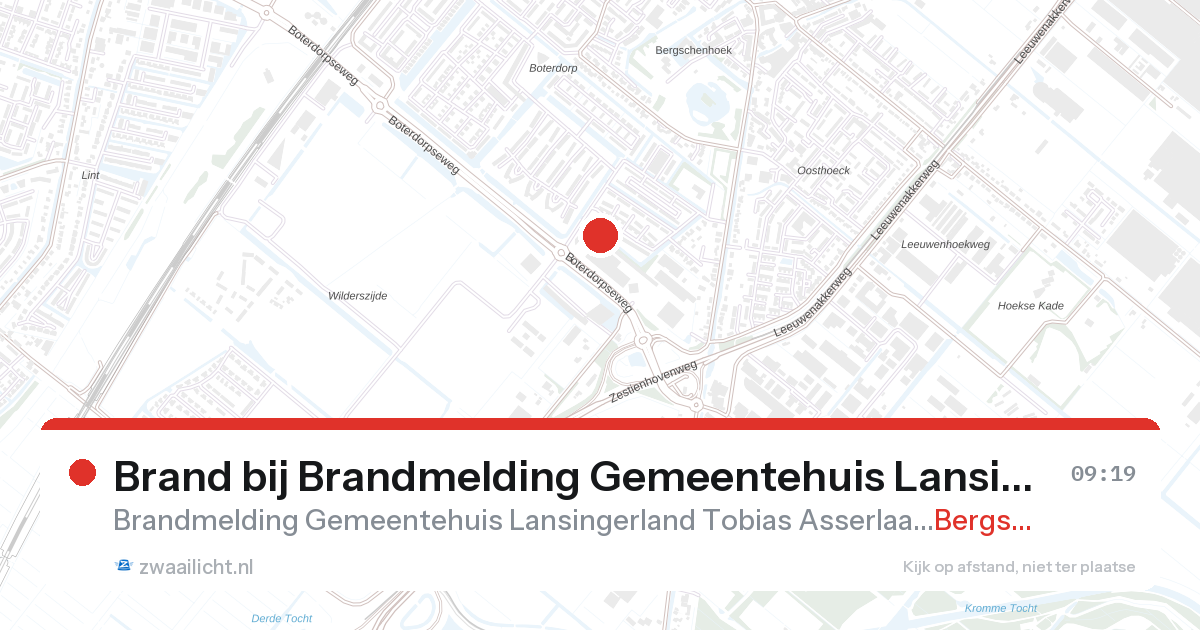 Brand bij Brandmelding Gemeentehuis Lansingerland Tobias Asserlaan Bergschenhoek in Bergschenhoek — 27 apr 2026