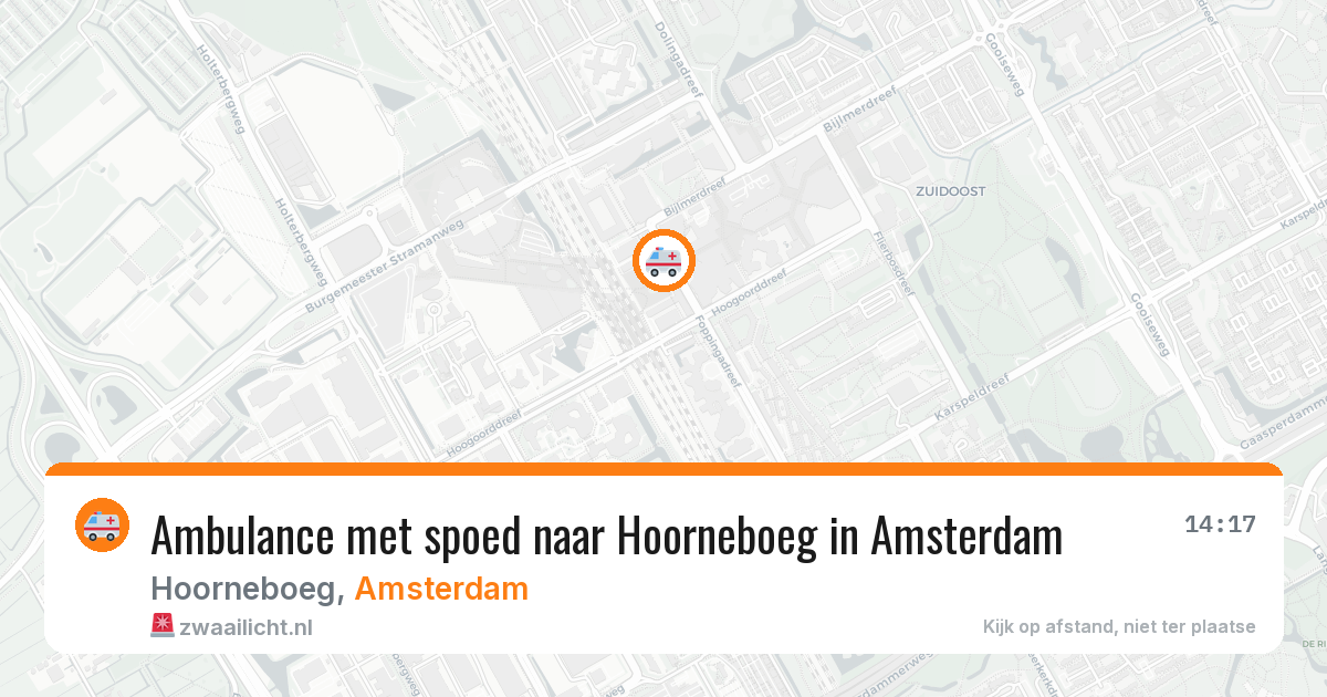 Ambulance met spoed naar Hoorneboeg in Amsterdam — 10 jun 2026