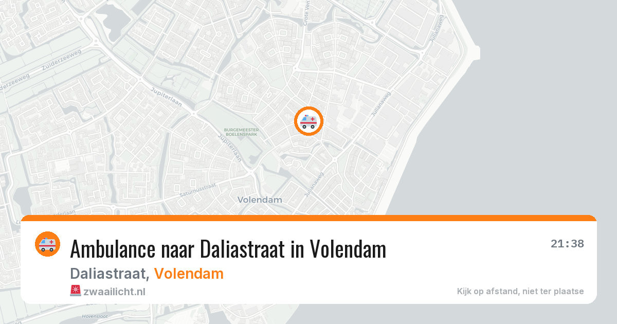 Ambulance naar Daliastraat in Volendam — 25 apr 2026