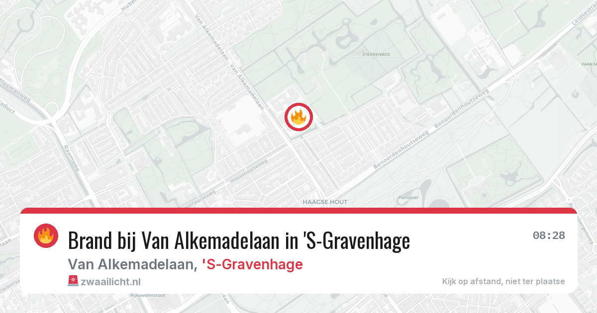Brand bij Van Alkemadelaan in 'S-Gravenhage — 29 mei 2026