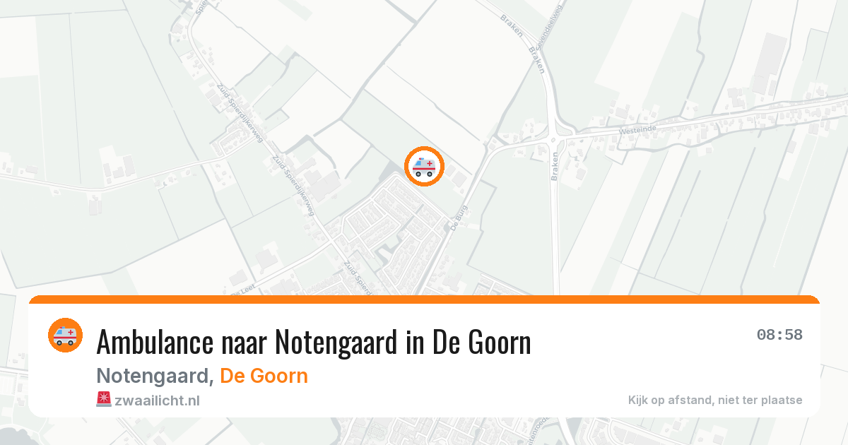 Ambulance naar Notengaard in De Goorn — 13 jun 2026