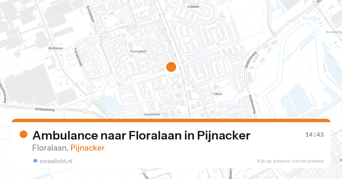Ambulance naar Floralaan in Pijnacker — 27 aug 2026