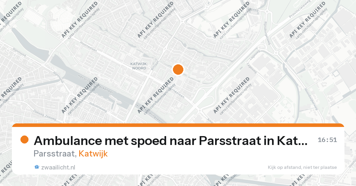 Ambulance met spoed naar Parsstraat in Katwijk — 20 jul 2026