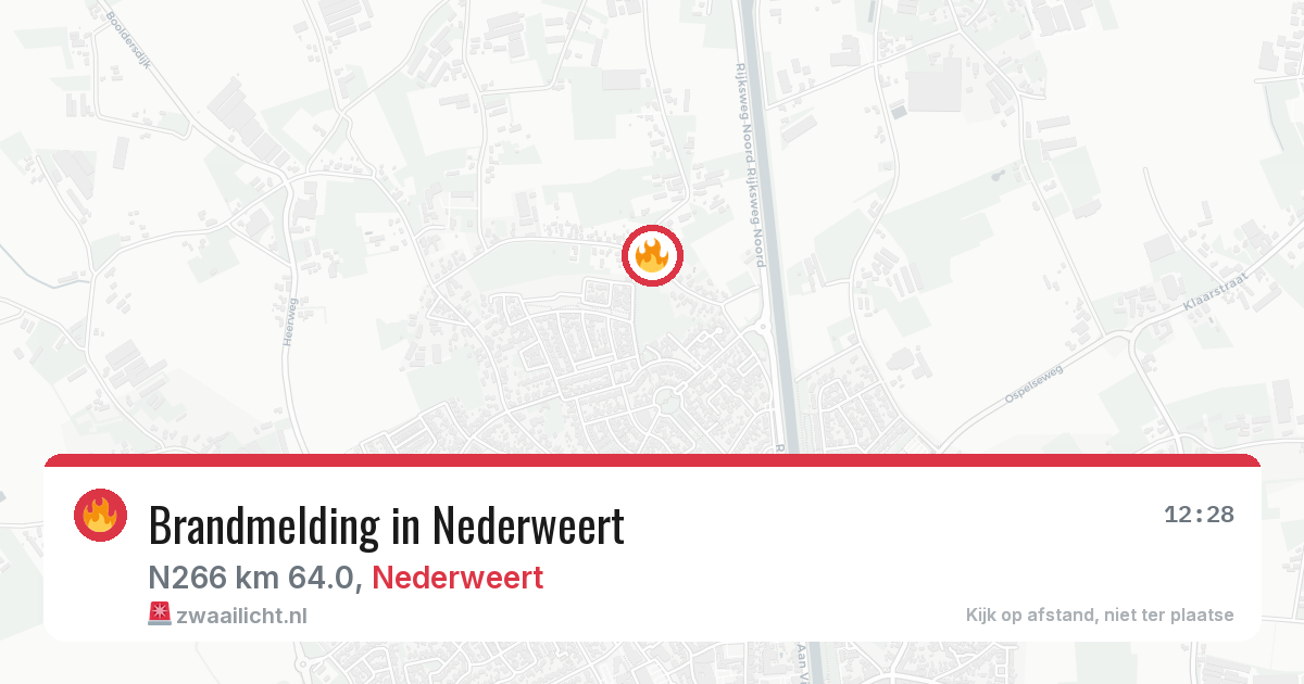 Brandmelding in Nederweert — 1 mei 2026