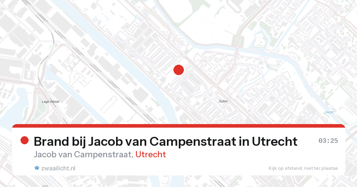 Brand bij Jacob van Campenstraat in Utrecht — 27 aug 2026